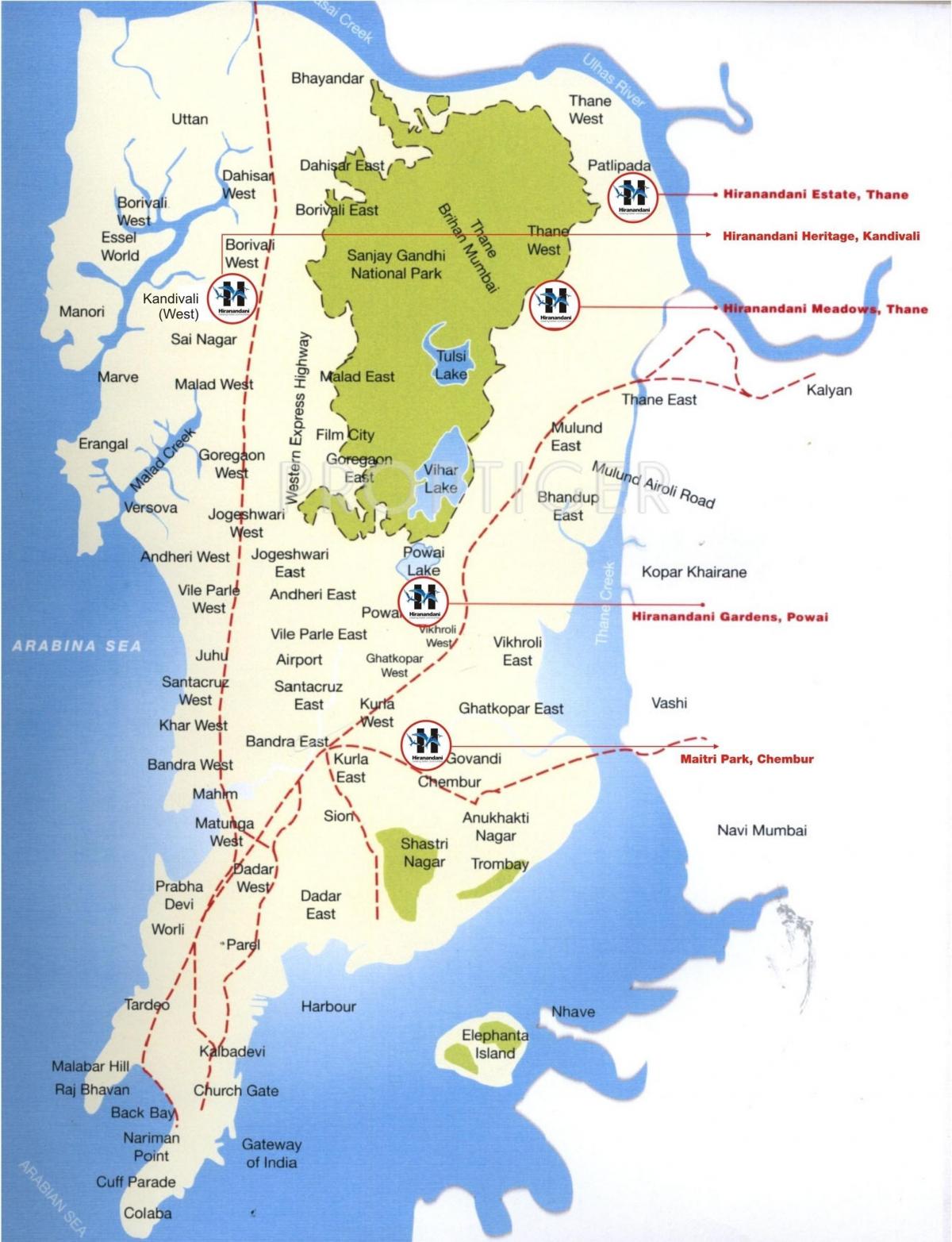 kort af Colaba Mumbai