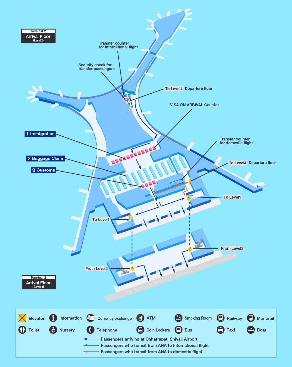 kort af Mumbai alþjóðlegur flugvöllur