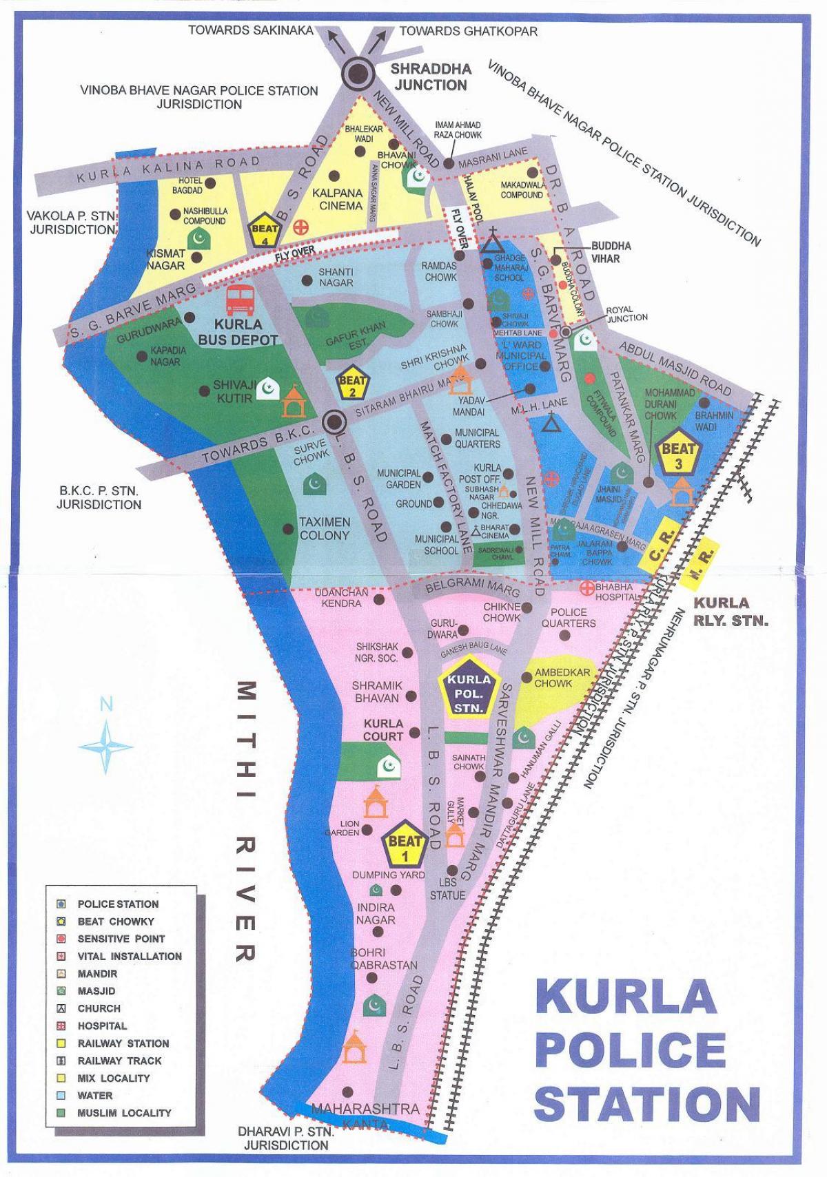 kort af Mumbai Kurla