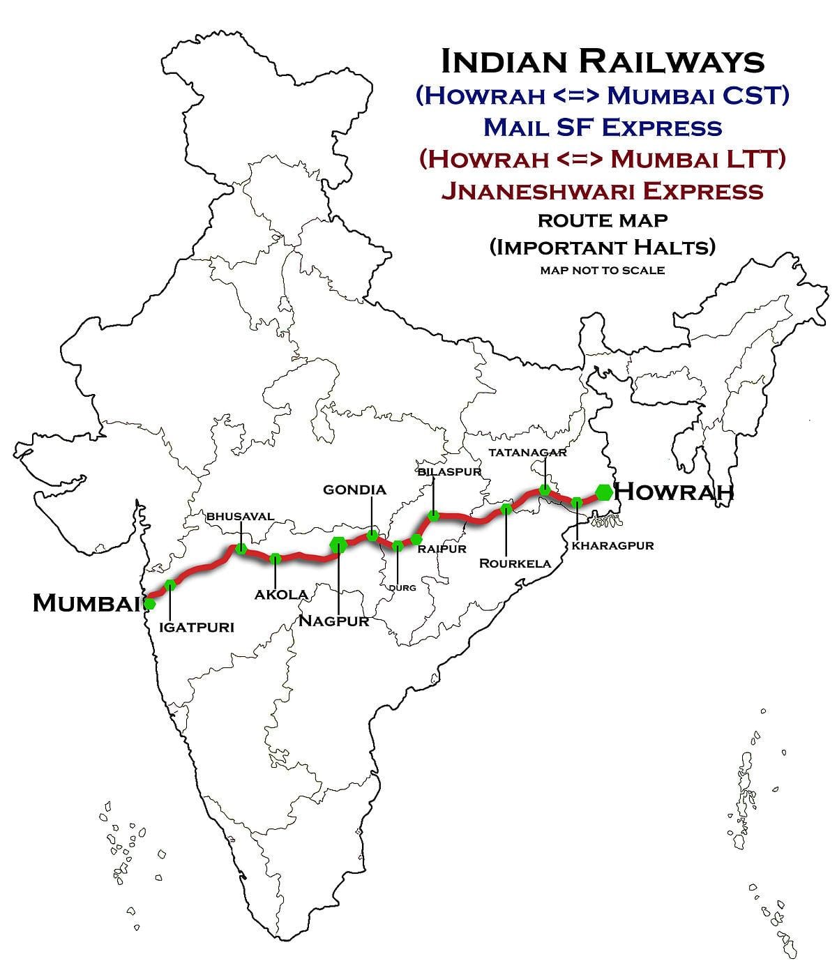 nagpur Mumbai tjá þjóðveginum kort
