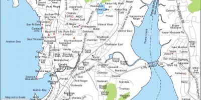 Kort af Mumbai central